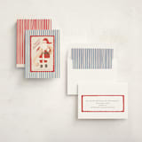 "Greetings from Santa" - Holiday Cards in Wintermint by Teju Reval - Assembled