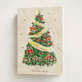"Evergreen Magic" - Holiday Cards in Holly Berry by Cass Loh - Folded Card