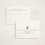 "Evergreen Magic" - Holiday Cards in Holly Berry by Cass Loh - FREE Recipient Addressing