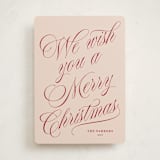 "With Flourish" - Holiday Cards in Rosy Cheeks by Kate Ahn - Front
