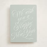 "With Flourish" - Holiday Cards in Frost by Kate Ahn - Front