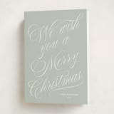 "With Flourish" - Holiday Cards in Frost by Kate Ahn - Folded Card