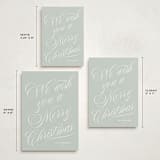 "With Flourish" - Holiday Cards in Frost by Kate Ahn - Formats Available