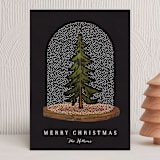 "Snow globe Tree" - Holiday Cards in Coal by Baumbirdy - Front