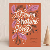 "sing" - Holiday Cards in Pumpkin by Jen Owens - Front