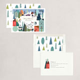 "Holiday Village" - Holiday Cards in Wreath by Morgan Ramberg - Assembled