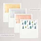 "Holiday Village" - Holiday Cards in Wreath by Morgan Ramberg - Envelope Liners