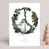 "Floral Peace" - Holiday Cards in Snow by Baumbirdy - Front