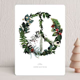 "Floral Peace" - Holiday Cards in Snow by Baumbirdy - Front