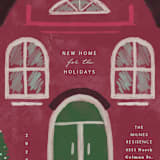"New Home for Holidays" - Holiday Cards in Fushsia by Kanika Mathur - Detail