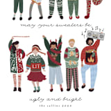 "Ugly Sweaters Club" - Holiday Cards in Frost by Grae - Close-Up