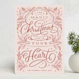 "Magic of Christmas" - Holiday Cards in Holly Berry by Kristen Smith - Front