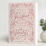"Magic of Christmas" - Holiday Cards in Holly Berry by Kristen Smith - Folded Card