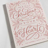 "Magic of Christmas" - Holiday Cards in Holly Berry by Kristen Smith - Detail