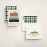 "Book Stack" - Holiday Cards in Holly Jolly by Kate Ahn - Assembled