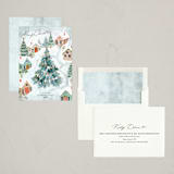 "Festive Village" - Holiday Cards in Glacier by Petra Kern - Assembled
