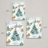 "Festive Village" - Holiday Cards in Glacier by Petra Kern - Formats Available