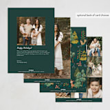 "Holiday Forest Friends" - Holiday Cards in Emerald by Jackie Crawford - Back of Card Options