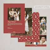 "Cup of Cheer" - Holiday Cards in Carmine by Maja Cunningham - Back of Card Options