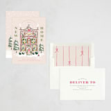 "New Home Holiday House" - Holiday Cards in Flamingo by Jackie Crawford - Assembled
