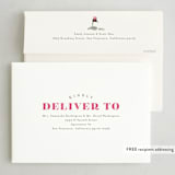 "New Home Holiday House" - Holiday Cards in Flamingo by Jackie Crawford - FREE Recipient Addressing
