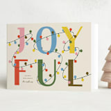"Joyful Lights" - Holiday Cards in Eggnog by Vera Lim - Folded Card