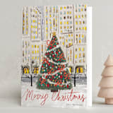 "city christmas tree" - Holiday Cards in Candy Cane by Cass Loh - Folded Card