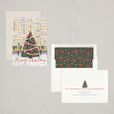 "city christmas tree" - Holiday Cards in Candy Cane by Cass Loh - Assembled