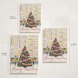 "city christmas tree" - Holiday Cards in Candy Cane by Cass Loh - Formats Available