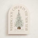 "Festive Tree" - Holiday Cards in Eggnog by Leah Bisch - Front