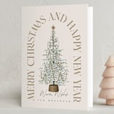 "Festive Tree" - Holiday Cards in Eggnog by Leah Bisch - Folded Card