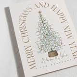 "Festive Tree" - Holiday Cards in Eggnog by Leah Bisch - Detail
