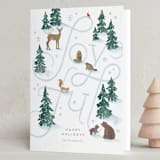 "joyfully written" - Holiday Cards in Snowflakes by Jennifer Wick - Folded Card