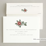 "Pressed Poinsettia" - Holiday Cards in Evergreen by Katharine Watson - FREE Recipient Addressing