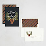 "Greenery" - Holiday Cards in Toffee by Leah Bisch - Assembled