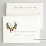 "Greenery" - Holiday Cards in Toffee by Leah Bisch - FREE Recipient Addressing