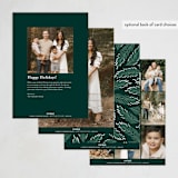 "Festive Christmas Floral" - Holiday Cards in Poinsettia by Hooray Creative - Back of Card Options