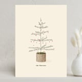 "Holiday Basket" - Holiday Cards in Buttercream by Baumbirdy - Front