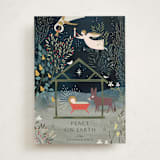 "Nativity Garden" - Holiday Cards in Renaissance by Eve Schultz - Front