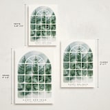 "Winter Sunroom Vista" - Holiday Cards in Wreath by Petra Kern - Formats Available