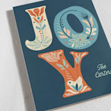 "Scandi Joy" - Holiday Cards in Navy by GeekInk Design - Detail
