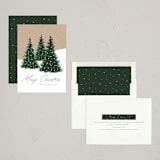 "Merry Christmas Trees" - Holiday Cards in Emerald by Angela Garrick - Assembled