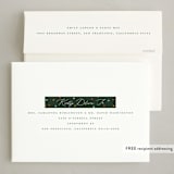 "Merry Christmas Trees" - Holiday Cards in Emerald by Angela Garrick - FREE Recipient Addressing