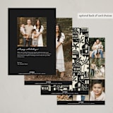 "Nativity Snow Globe" - Holiday Cards in Midnight by Sarah Knight - Back of Card Options