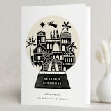 "Nativity Snow Globe" - Holiday Cards in Midnight by Sarah Knight - Folded Card
