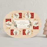 "Around the Table" - Holiday Cards in Holly Berry by Jamie Alexander - Front