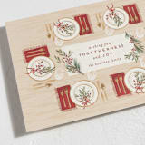 "Around the Table" - Holiday Cards in Holly Berry by Jamie Alexander - Detail