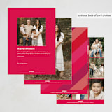 "Let's Get Merry" - Holiday Cards in Candy Cane by Louise Kay - Back of Card Options