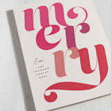 "Let's Get Merry" - Holiday Cards in Candy Cane by Louise Kay - Detail