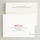 "Let's Get Merry" - Holiday Cards in Candy Cane by Louise Kay - FREE Recipient Addressing